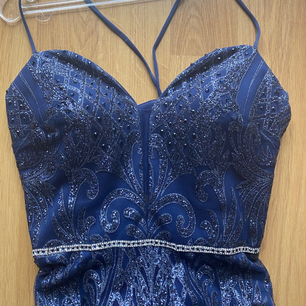 Abby Paris Navy Prom Dress